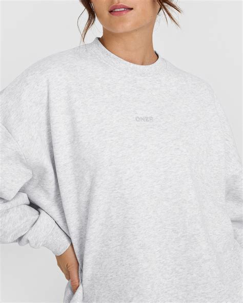 Mid Weight Sweatshirt - Light Grey Marl | Oner Active UK