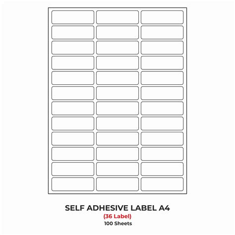 A4 (ST36) Address Label (70mm x 25mm 36) (Self Adhesive Label for Inkj ...