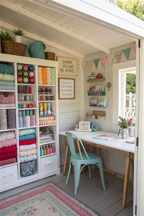 22+ Inspiring She Shed Craft Room Ideas