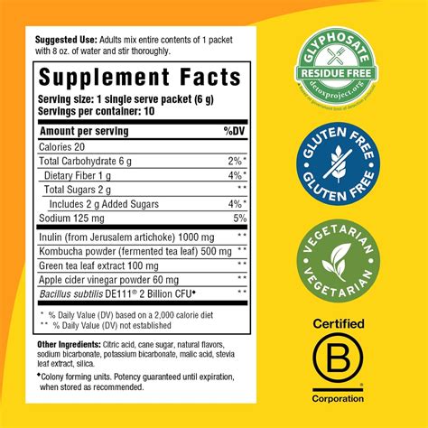 Buy MegaFood Kombucha Powder Water Enhancer for Digestive Health ...