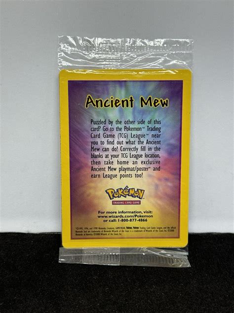Ancient Mew Sealed 2000 Movie Promo Holofoil Pokemon Card Unopened | eBay
