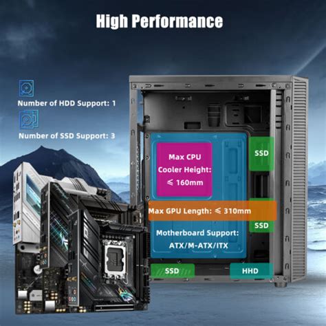 Computer Gaming PC Case Mid-Tower ATX/MATX/ITX PC | Ubuy India