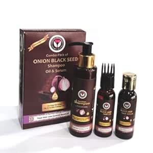 Buy RNV Red onion black seed (oil, shampoo and serum) combo packs (50ml ...