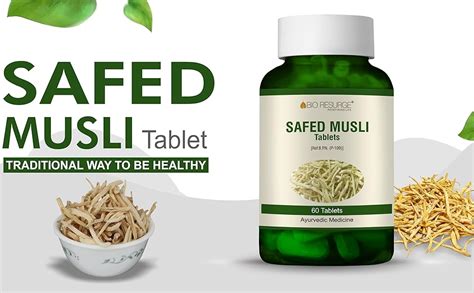 Buy Bio Resurge 100% Ayurvedic Safed Musli Tablets | Extract of Safed ...
