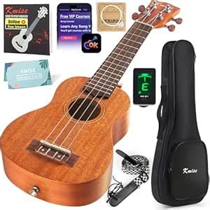 Kmise Ukulele Soprano Beginner Mahogany 21 Inch Vintage Hawaiian ...