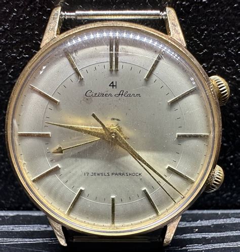 Yahoo!オークション - 腕時計 Citizen Alarm 17 JEWELS PARASHOCK 20 M...