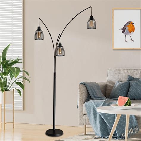 "81"" Arc Floor Lamp, 3 Dimmable Lights for Living Room, Bedroom ...