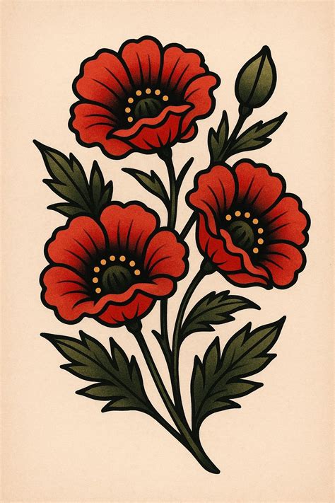 Pin by Jennifer Newcomb on Tattoos in 2025 | Traditional tattoo flowers ...