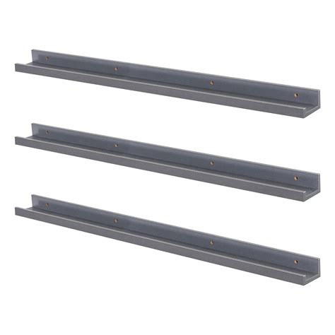 Buy 3X Grey 90cm Floating Picture Ledge Wall Shelf Gallery Bookshelf ...