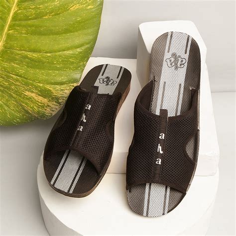 Buy A-HA By Liberty PLATY Men Casual Black Slipper