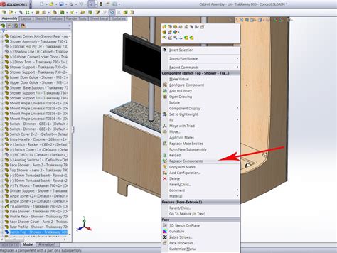 SolidWorks Replace Component in Assembly 的图像结果