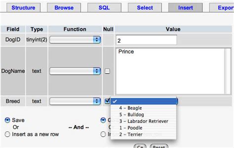 Image result for phpMyAdmin Relation Management