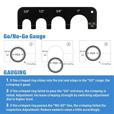 Buy iCrimp PEX Crimping Tool Kit for 3/8 inch, 1/2 inch, 3/4 inch, 1 ...