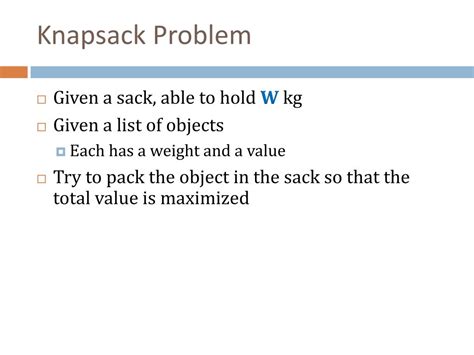Image result for Knapsack Problem Explained
