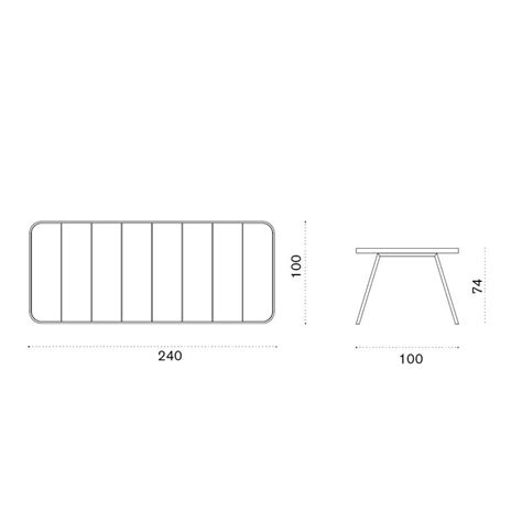 Ethimo SWING Esstisch 240 x 100 cm