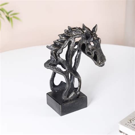 Black Horse Decorative Showpiece Online - Premium Decor Object | Nestasia
