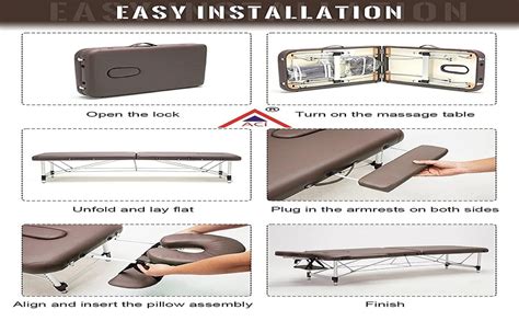 ACi Metal Massage Table Portable Aluminum Alloy Massage Lash Bed ...