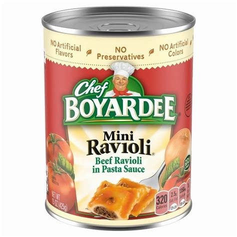 Chef Boyardee Mini Ravioli Beef Ravioli in Pasta Sauce Ready-to-Eat ...