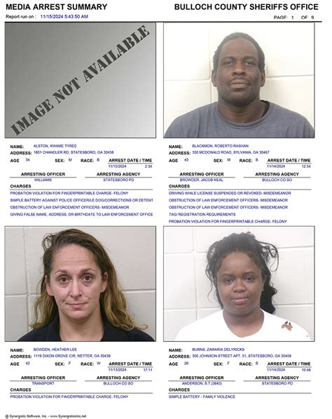 11/15/2024 Booking Report for Bulloch County - AllOnGeorgia