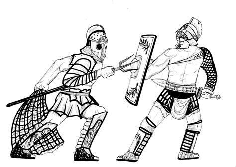 Roman Gladiator Sketch at PaintingValley.com | Explore collection of Roman Gladiator Sketch