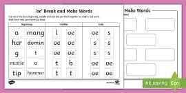 ‘oo’ as in Moon Break and Make Worksheet | CfE Resources