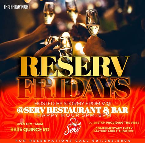 Events – SERV Restaurant and Bar