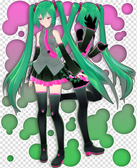 [MMD model] Delusion tax Miku transparent background PNG clipart ...