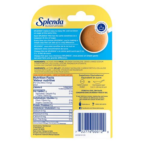 Splenda Sweetener Minis | No Calorie Sweetener & Sugar Substitute