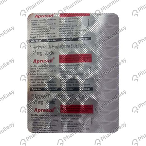 Apresol Tablet: Uses, Side-effects, Price, Dosage & More Info - PharmEasy