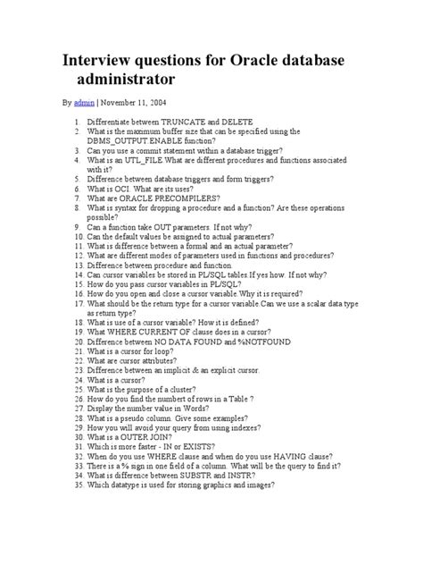 Image result for Oracle Database Interview Questions Scenario