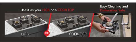 Buy Vidiem VOGUE 3 Burner Removable Burner Assembly Glass Top Online at ...