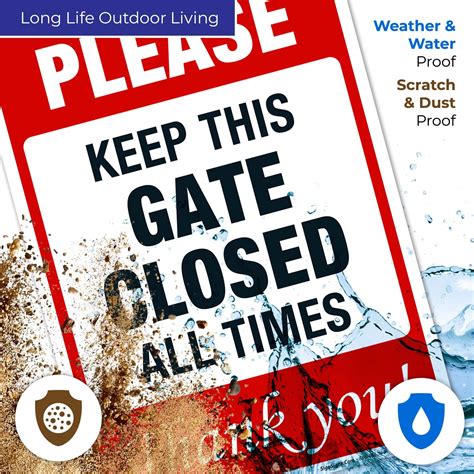 Sigo Signs - Keep Gate Closed Sign, 10x7 Inches, India | Ubuy