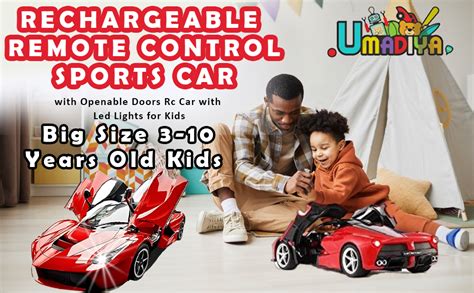 Umadiya® Rechargeable Remote Control Sports Car with Openable Doors Rc ...