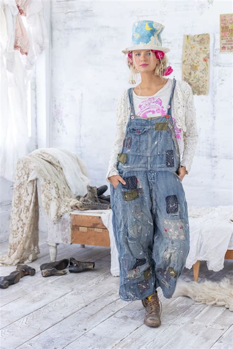 Magnolia Pearl Benjamin Wide Leg Overalls 097 Washed Indigo – Purple ...