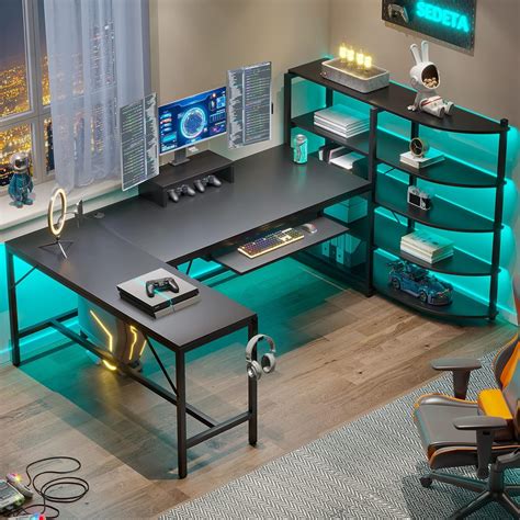 SEDETA L Shaped Gaming Desk, 65'' Corner India | Ubuy