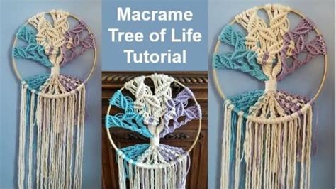 Macrame Tree of Life Tutorial On 8 Inch Hoop 的图像结果