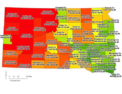 South Dakota State Maps: Counties (All 66 Counties) | CCCarto