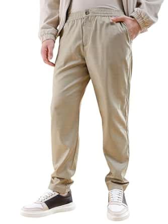 Buy The Indian Garage Co Men Relaxed Cropped Solid Mid-Rise Stretchable ...