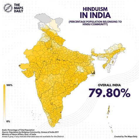 Hinduism Religion Map