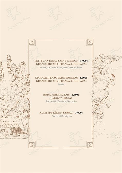 Menu at Naya Restaurant Lounge, Ankara