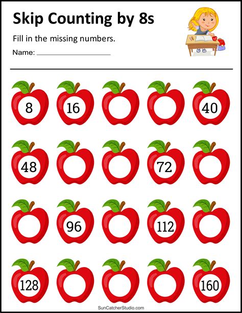 Skip Counting Worksheets and Charts – Free Printables, Lettering, SVG ...