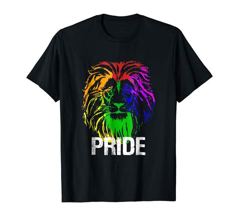 Amazon.com: Gay Pride Lion LGBT Rainbow T-Shirt: Clothing