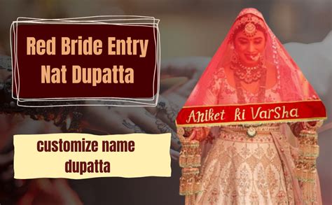 Buy Yousafzai Women Net Embroidered Bride Entry Dupatta With Groom Name ...