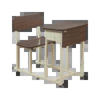 Student 2 Single Seater Desk by Geeken with Edge Banded Top