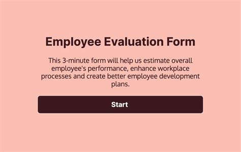 Simple Employee Evaluation Form 的图像结果
