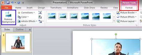 Remove Background from Pictures in PowerPoint 2010 for Windows