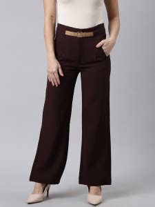 Showoff Regular Fit Women Maroon Trousers - Buy Showoff Regular Fit ...