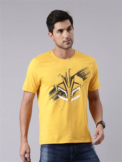 TVS Racing Crew Neck Tee | Fiery Yellow, Bold & Comfortable