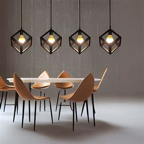 GreyWings Metal Cube Hanging Ceiling Pendant Decorative Light, Black ...