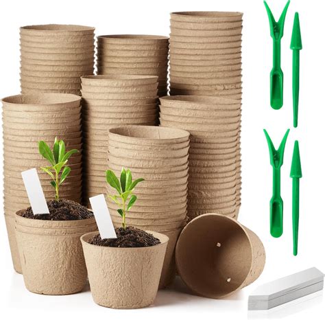 Amazon.com: Yinder 180 Sets Small Peat Pots Bulk Seed Starting Pots ...